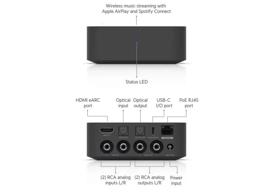 Ubiquiti UPL-Port-B - UniFi Play PoE Audio Port, černá