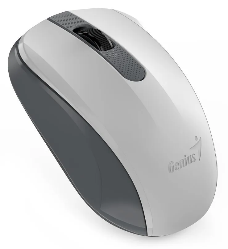 Genius NX-8008S, Myš, bezdrátová, optická, 1200dpi, 3 tlačítka, USB, bílo-šedá