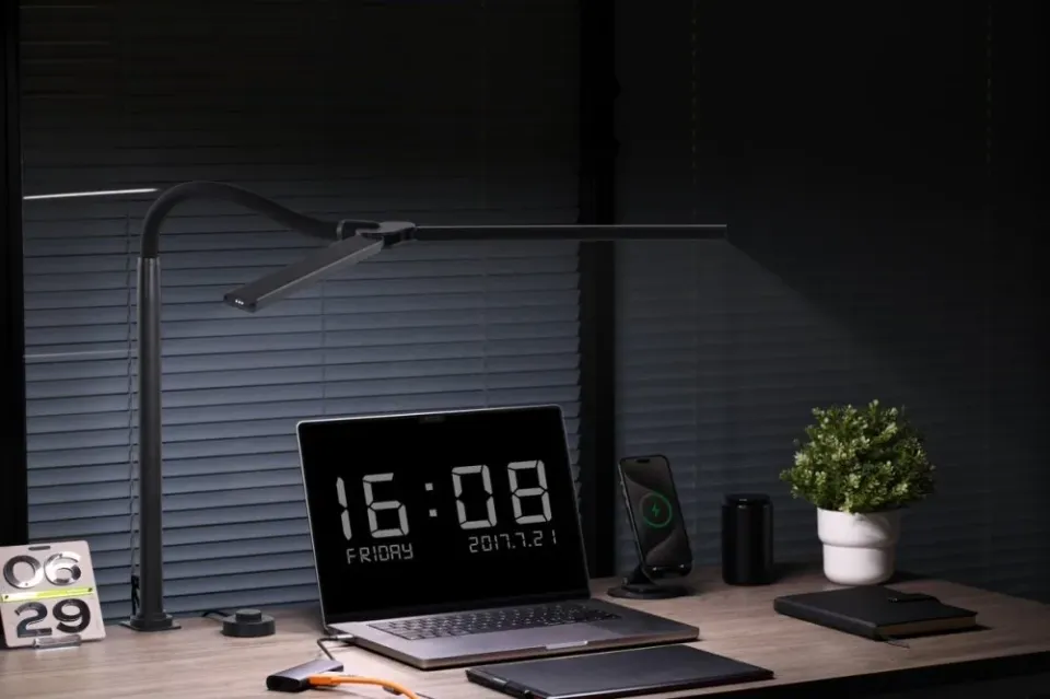 IMMAX LED Iineární lampička na monitor OFFICE/ 950lm/ CCT/ stmívatelná/ externí ovládací tlačítko/ černo-šedá