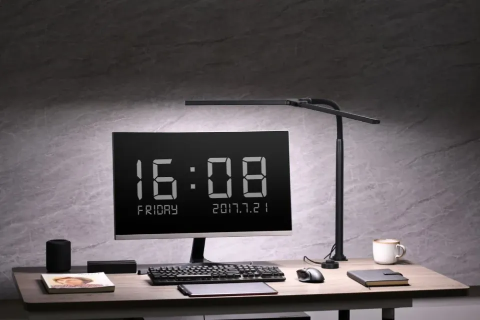 IMMAX LED Iineární lampička na monitor OFFICE/ 950lm/ CCT/ stmívatelná/ externí ovládací tlačítko/ černo-šedá