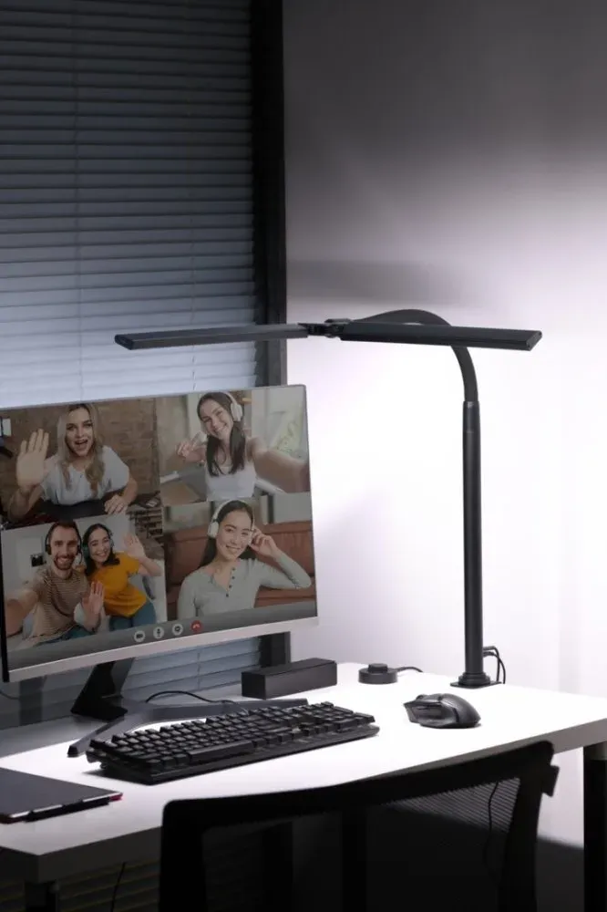 IMMAX LED Iineární lampička na monitor OFFICE/ 950lm/ CCT/ stmívatelná/ externí ovládací tlačítko/ černo-šedá