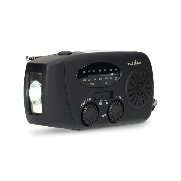 Nedis RDFMCR2000BK - Nouzové Radio | AM / FM | Funkce powerbanky | Napájení Accu