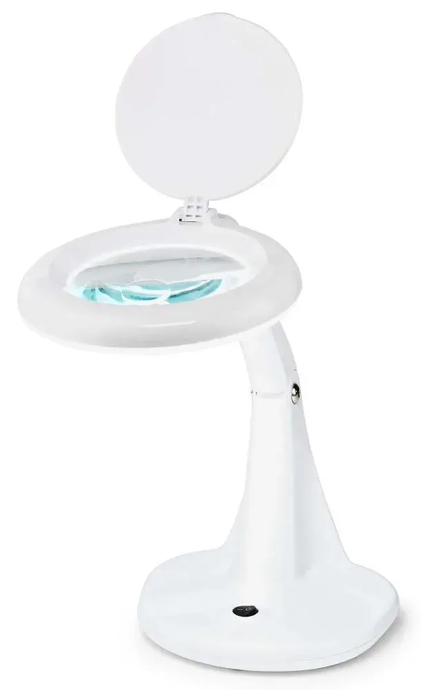 NEDIS zvětšovací stolní LED lampa/ čočka 3 + 12 dioptrií/ spotřeba 6,5 W/ teplota 6500 K/ světelný tok 585 lm...