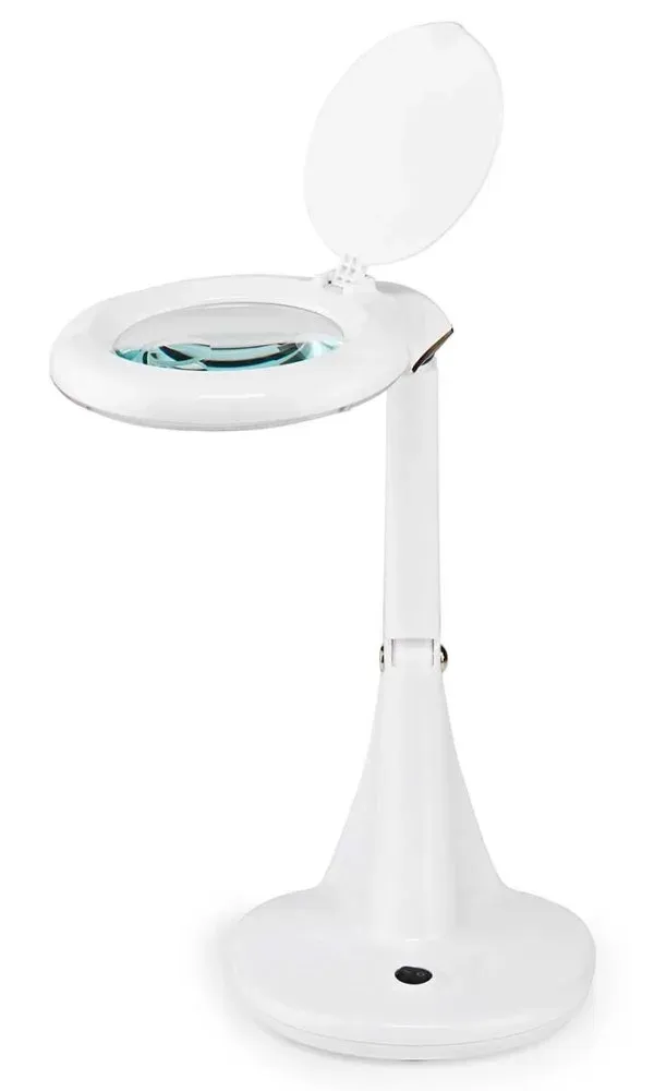 NEDIS zvětšovací stolní LED lampa/ čočka 3 + 12 dioptrií/ spotřeba 6,5 W/ teplota 6500 K/ světelný tok 585 lm...
