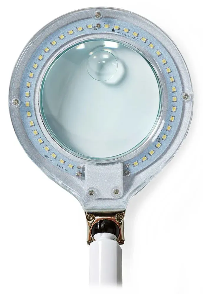 NEDIS zvětšovací stolní LED lampa/ čočka 3 + 12 dioptrií/ spotřeba 6,5 W/ teplota 6500 K/ světelný tok 585 lm...