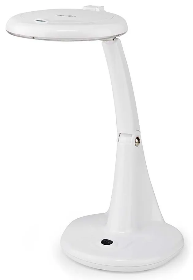NEDIS zvětšovací stolní LED lampa/ čočka 3 + 12 dioptrií/ spotřeba 6,5 W/ teplota 6500 K/ světelný tok 585 lm...