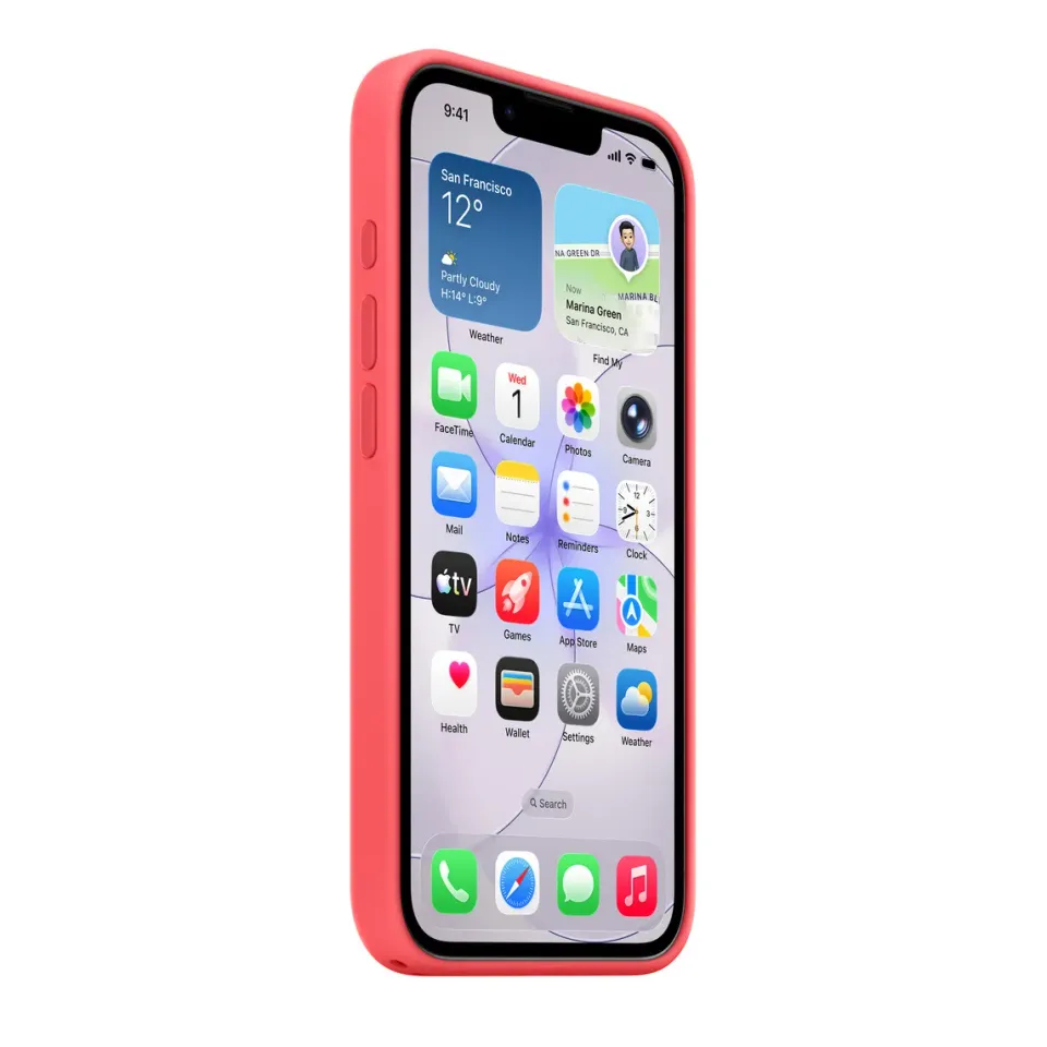 iPhone 17e Silicone Case with MS–Bright Guava / SK