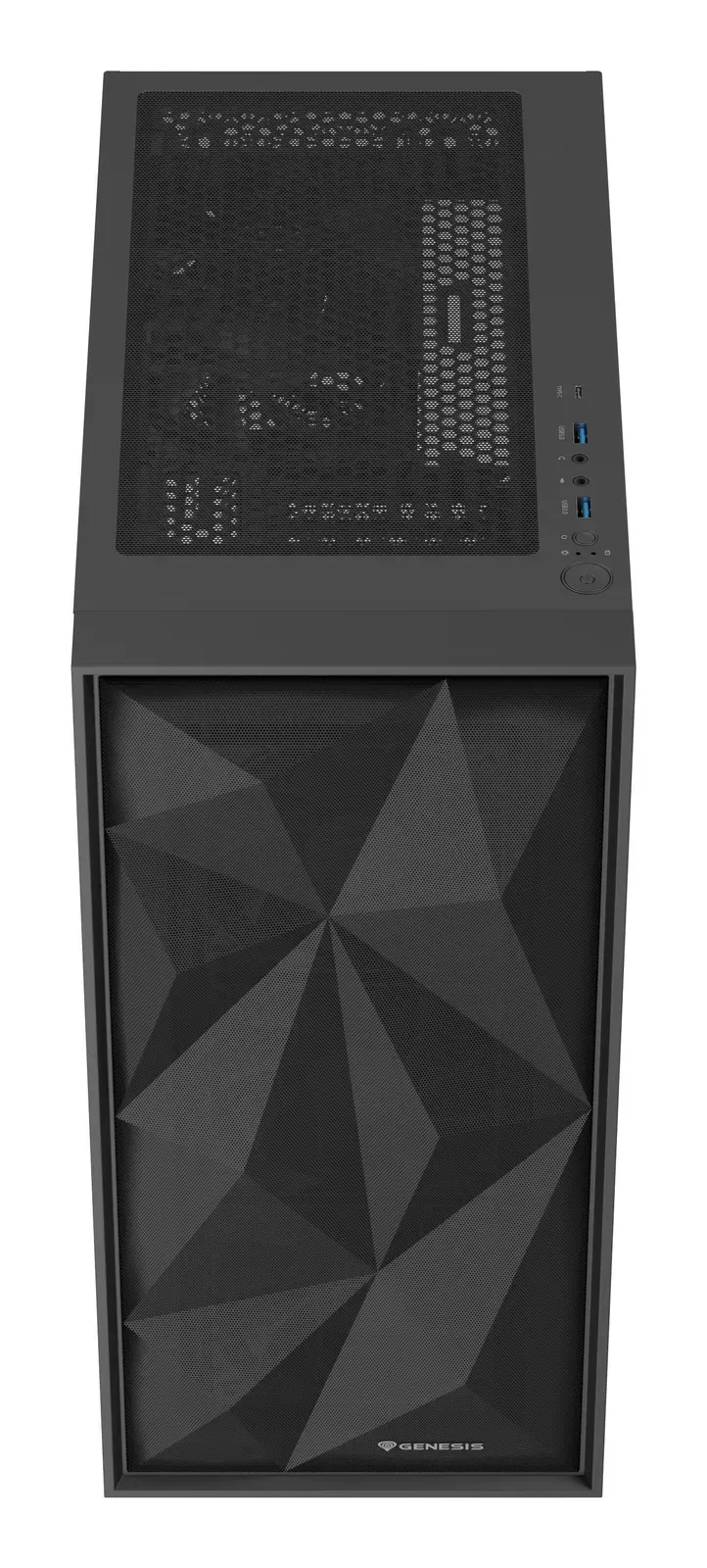 Počítačová skříň Genesis DIAXID 605F/Midi Tower/Transpar./Černá