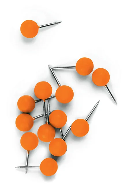 Nobo připínáčky, oranžové (100)