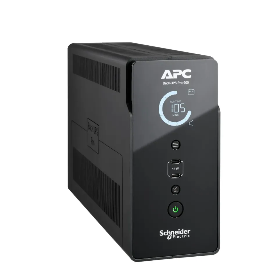 APC Back UPS Pro, 900VA, Tower UPS, 230V, 6x IEC outlets, AVR, USB-C Charging Ports