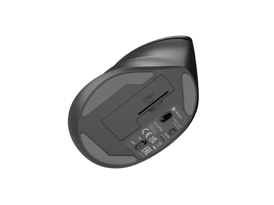Natec CRAKE 2/Kancelářská/Optická/Pro praváky/2 400 DPI/USB+BT/Černá
