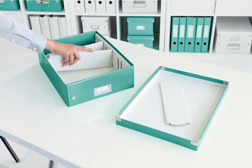 LEITZ Organizační box Click&Store, velikost M, ledově modrá