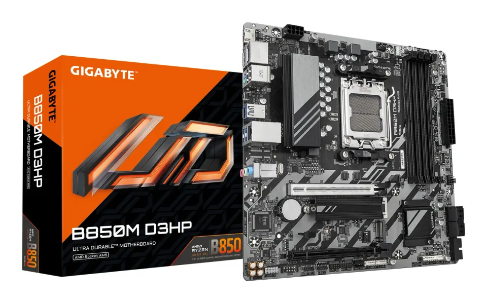 GIGABYTE MB Sc AM5 B850M D3HP, AMD B850, 4xDDR5, 2xDP, 1xHDMI, mATX