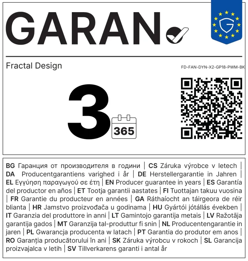 Fractal Design 180mm Dynamic X2 GP PWM černá