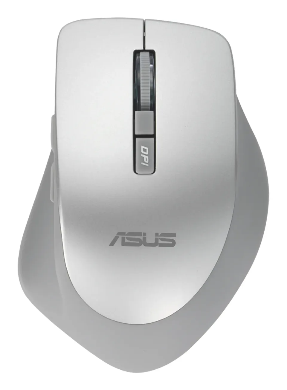 ASUS WT425/Ergonomická/Optická/Pro praváky/1 600 DPI/Bezdrátové USB/Stříbrná