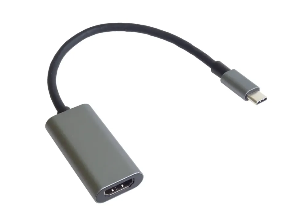 PremiumCord Převodník USB-C na HDMI, rozlišení 4K a FULL HD 1080p, kovové pouzdr