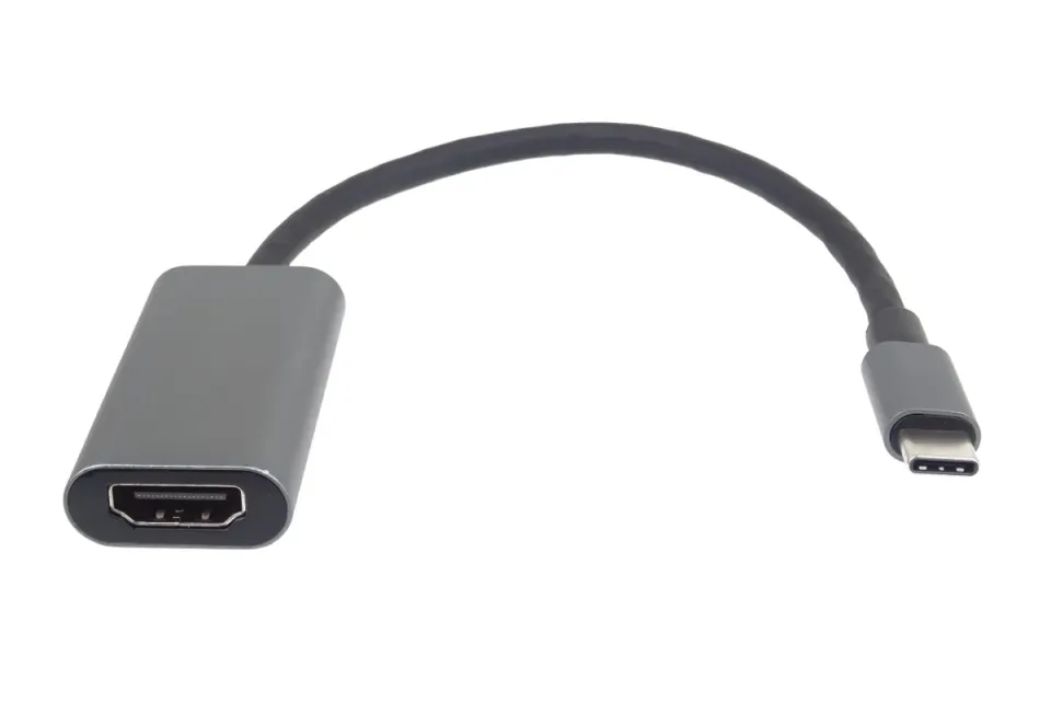 PremiumCord Převodník USB-C na HDMI, rozlišení 4K a FULL HD 1080p, kovové pouzdr