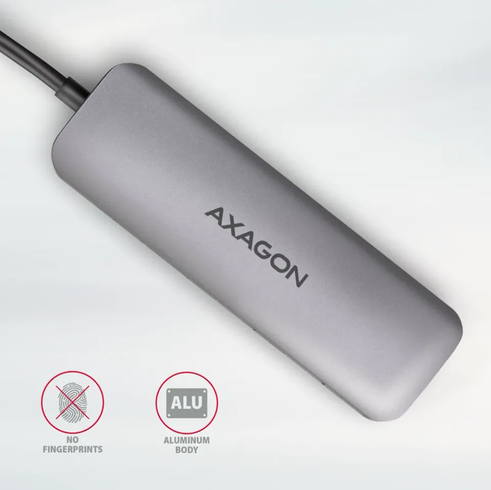 AXAGON HMC-HCR3A, USB 3.2 Gen 1 hub, porty 3x USB-A, HDMI 4k/30Hz, SD/microSD, k