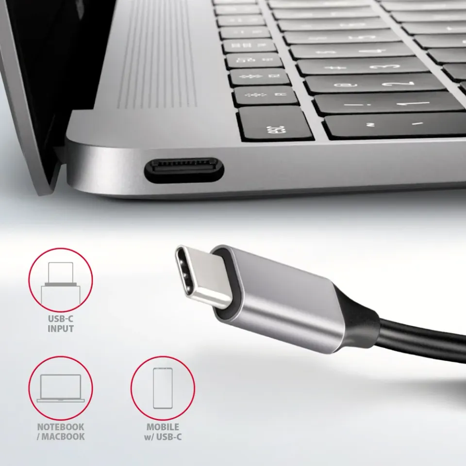AXAGON HMC-HCR3A, USB 3.2 Gen 1 hub, porty 3x USB-A, HDMI 4k/30Hz, SD/microSD, k