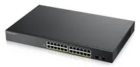 Zyxel GS1900-24HP v2 26-port Gigabit Web Smart PoE Switch, 24x gigabit RJ45, 2x SFP, PoE budget 170W
