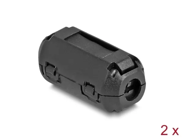 Delock Feritové jádro / Feritový kroužek pro kulatý kabel průměru 3,5 mm, 2 ks,