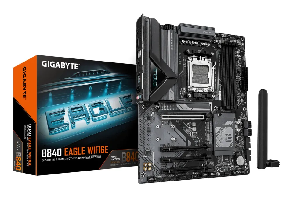 GIGABYTE MB Sc AM5 B840 EAGLE WF6E, AMD B840, 4xDDR5, Wifi, DP, HDMI, ATX