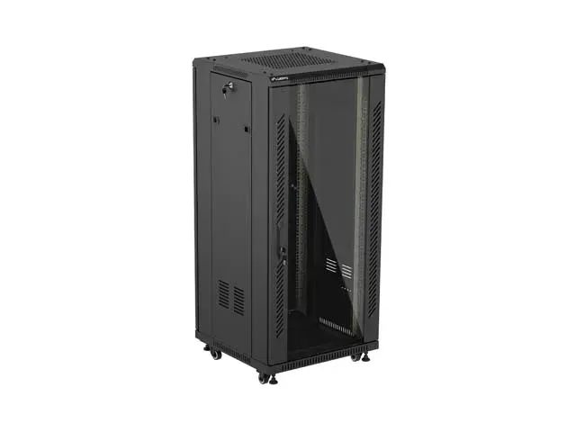 LANBERG Volně stojící skříň 19" 27U/600x600 (v rozloženém stavu) černá (RAL9004)