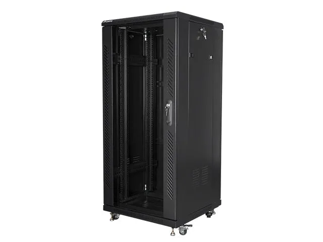 LANBERG Volně stojící skříň 19" 27U/600x600 (v rozloženém stavu) černá (RAL9004)
