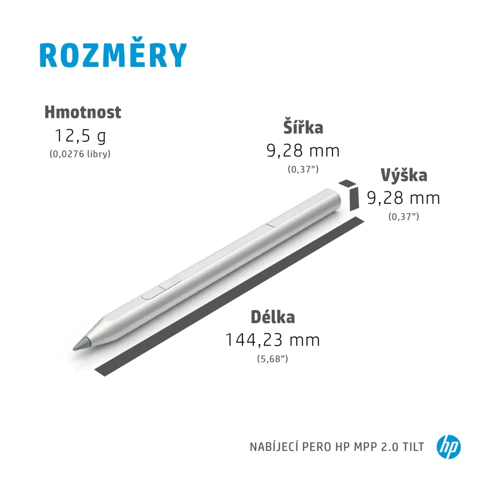 HP Rechargeable MPP 2.0 Tilt Black Pen - DOTYKOVÉ PERO