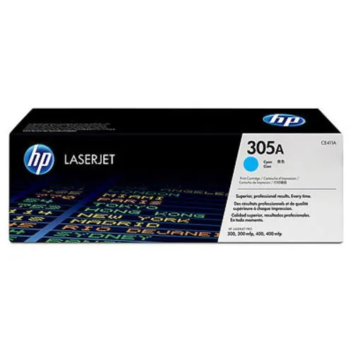 HP CE411A originální toner azurový č.305A cyan 2600str. (pro CLJ M475, M451 azurový)