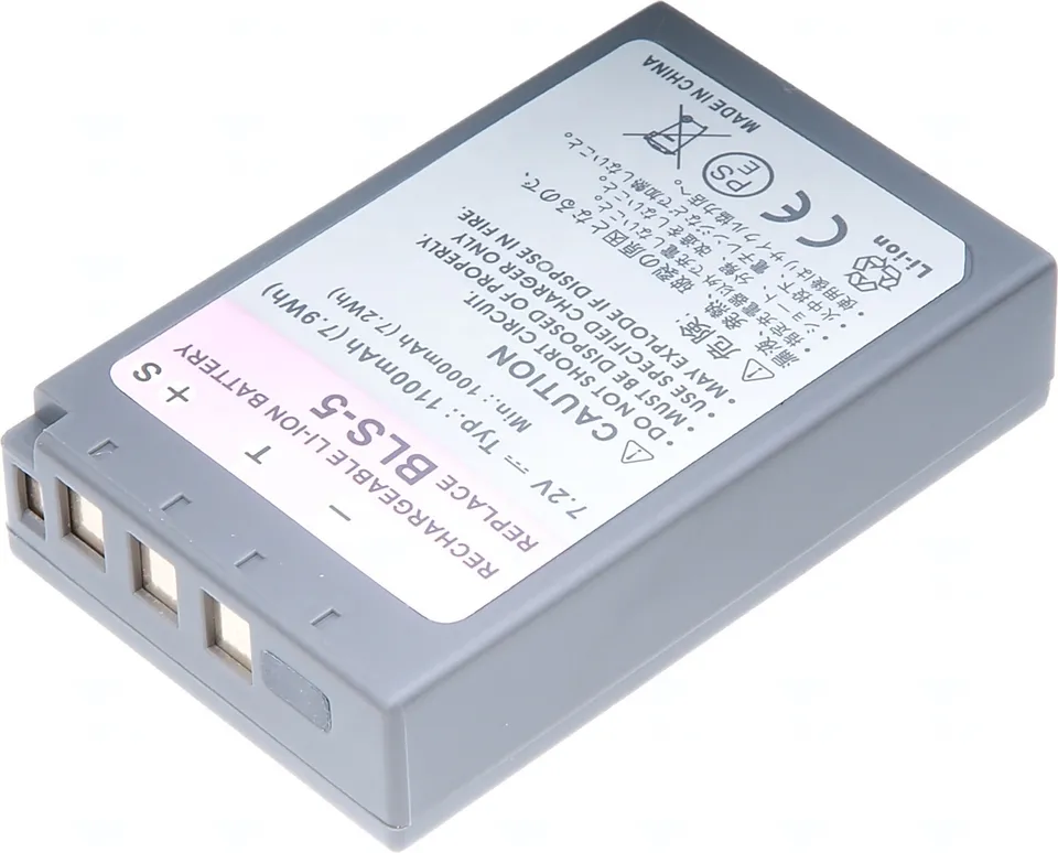 T6 Power battery for Olympus BLS-5, PS-BLS5, BLS-50, PS-BLS50, 1100mAh, 7.9Wh