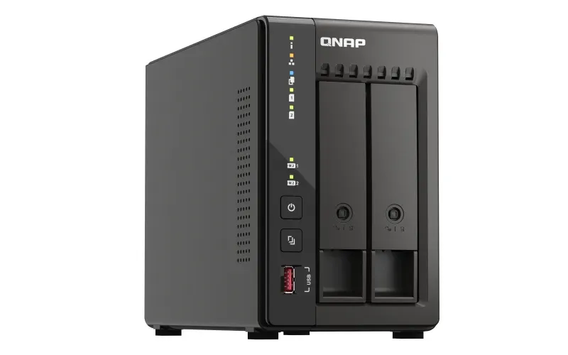 QNAP TS-253E-8G TurboNAS server s RAID, 8GB DDR4, pro 2x 3,5/2,5in SATA3 HDD/SSD (2x HDMI, 2x USB2, 2x USB3.2g2 + 2x 2.5GLAN) datové úložiště