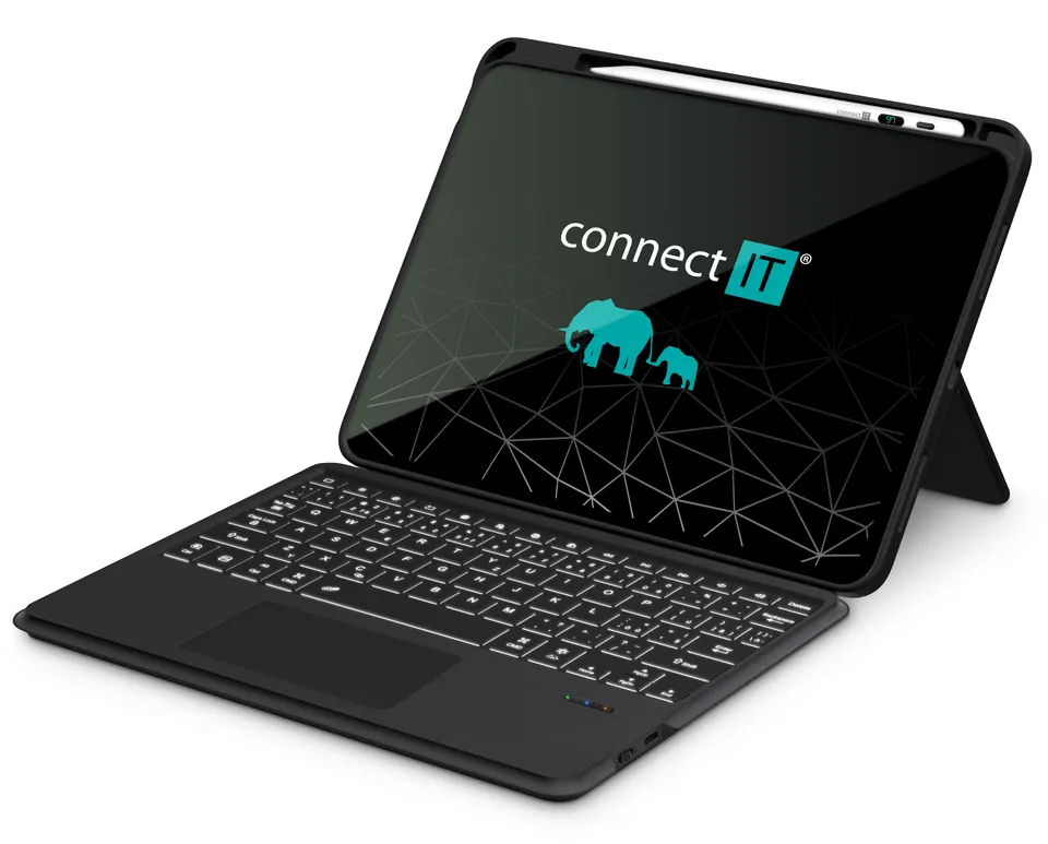 CONNECT IT TabCase podsvícená bezdrátová klávesnice s pouzdrem pro iPad 10.9" ČE