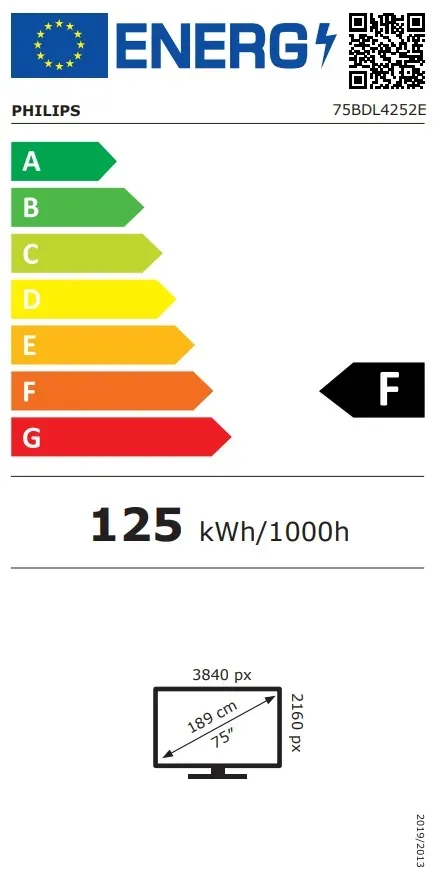 75" E-LED Philips 75BDL4252E