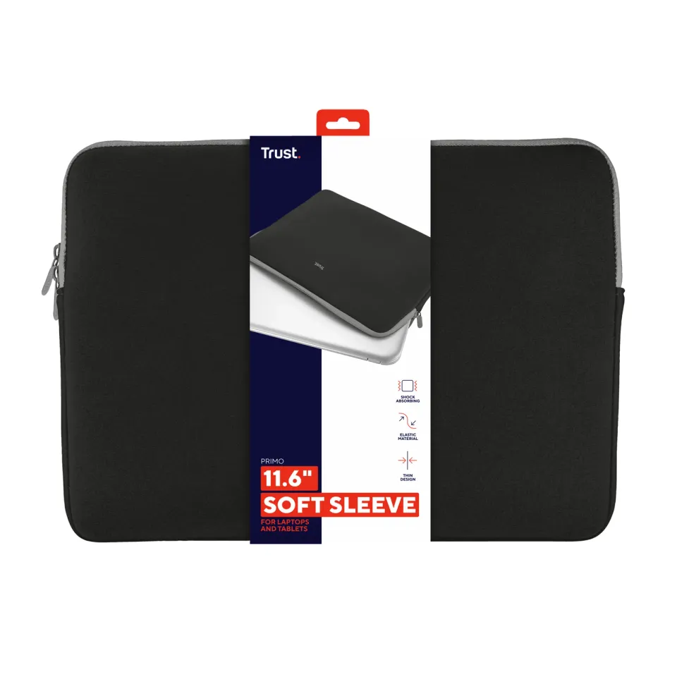 TRUST Pouzdro na notebook 11.6" Primo Soft Sleeve for laptops - black