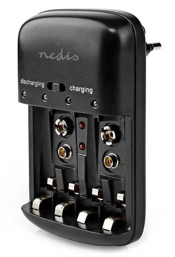 NEDIS nabíječka baterií/ AA/AAA/E-Block/ pro Ni-MH/ Ni-Cd/ černá