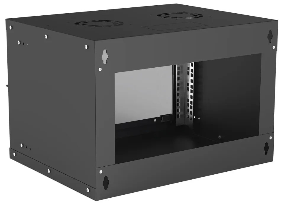 Intellinet 19" BASIC rozvaděč 6U/400mm, černý, rozložený flatpack