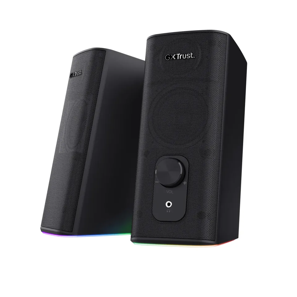 TRUST reproduktory GXT 612 CETIC RGB-Illuminated 2.0 Speaker Set, Bluetooth, černá