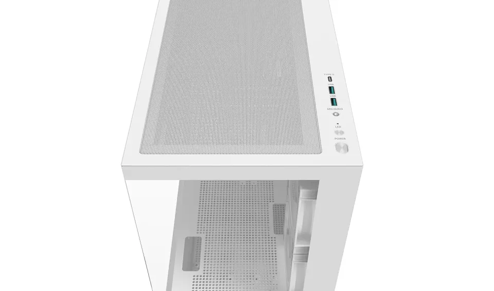 DEEPCOOL Case CG380 3F WH, mATX, ARGB, Průhledná bočnice, 3x120mm Fan, bílá