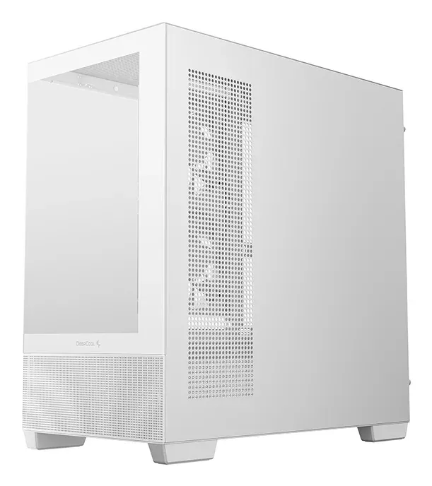 DEEPCOOL Case CG380 3F WH, mATX, ARGB, Průhledná bočnice, 3x120mm Fan, bílá