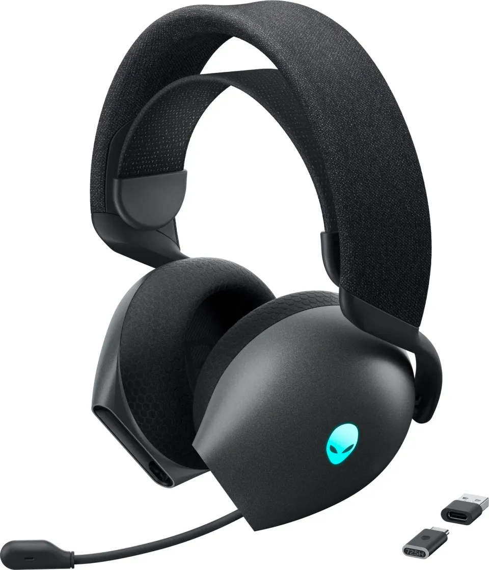 DELL bezdrátová náhlavní souprava AW725H/ Wireless gaming Tri - mode Headset/ sluchátka + mikrofon/ černá