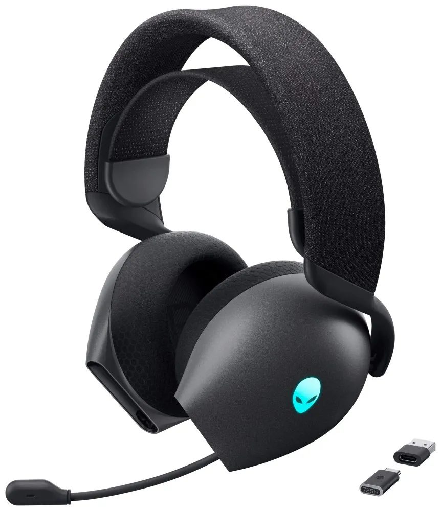 DELL bezdrátová náhlavní souprava AW725H/ Wireless gaming Tri - mode Headset/ sluchátka + mikrofon/ černá