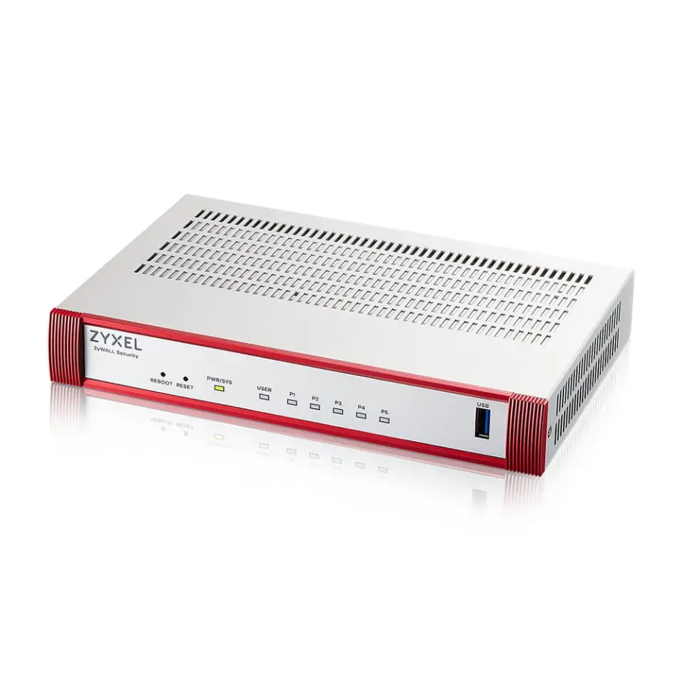 Zyxel USG FLEX 50 H, 5 Gigabit user-definable ports, 1*USB with 1 YR Gold Security Pack