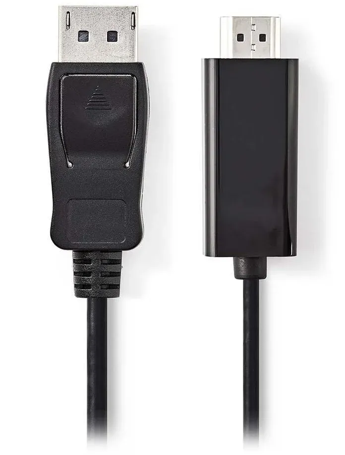 NEDIS kabel DisplayPort - HDMI/ zástrčka DisplayPort - zástrčka HDMI/ černý/ bulk/ 3m