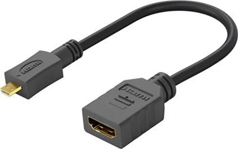 PremiumCord Flexi adaptér HDMI Typ A samice - micro HDMI Typ D samec pro ohebné