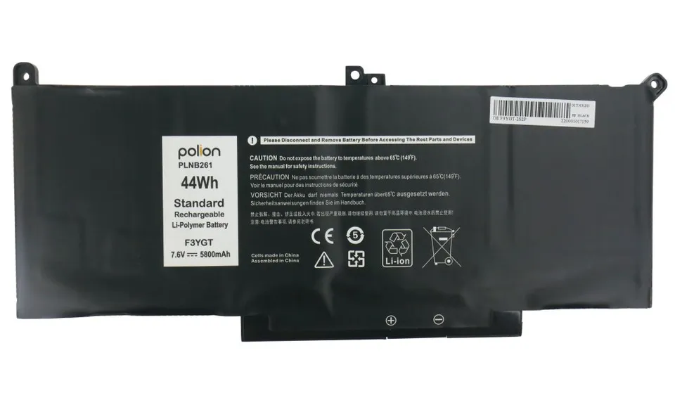 TRX Baterie Polion F3YGT pro notebooky DELL 451-BBYE Latitude 7280 7290 7380 7390 7480 7490 - 5800mAh 44Wh/ neoriginální