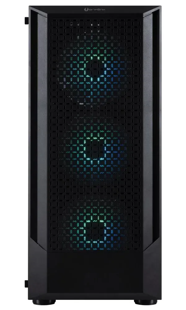 BitFenix skříň C50 Negro / ATX / 4x 120mm FRGB fan / 2x USB 2.0 / USB 3.0 / tvrzené sklo / černá