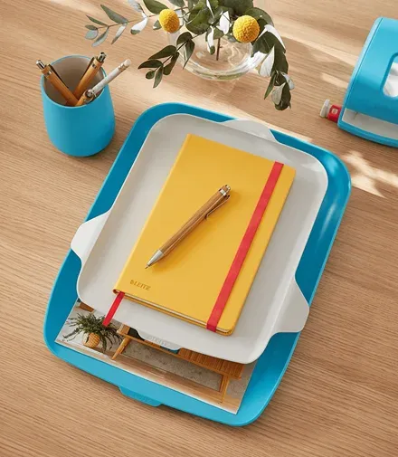 LEITZ Odkladač na dokumenty s organizérem Cosy, klidná modrá