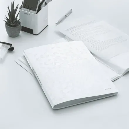 LEITZ Katalogová kniha WOW, PP, 20 kapes, bílá