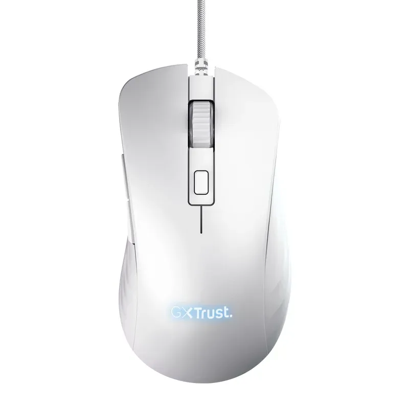 TRUST herní myš GXT 924W YBAR+ Gaming Mouse, optická, USB, bílá